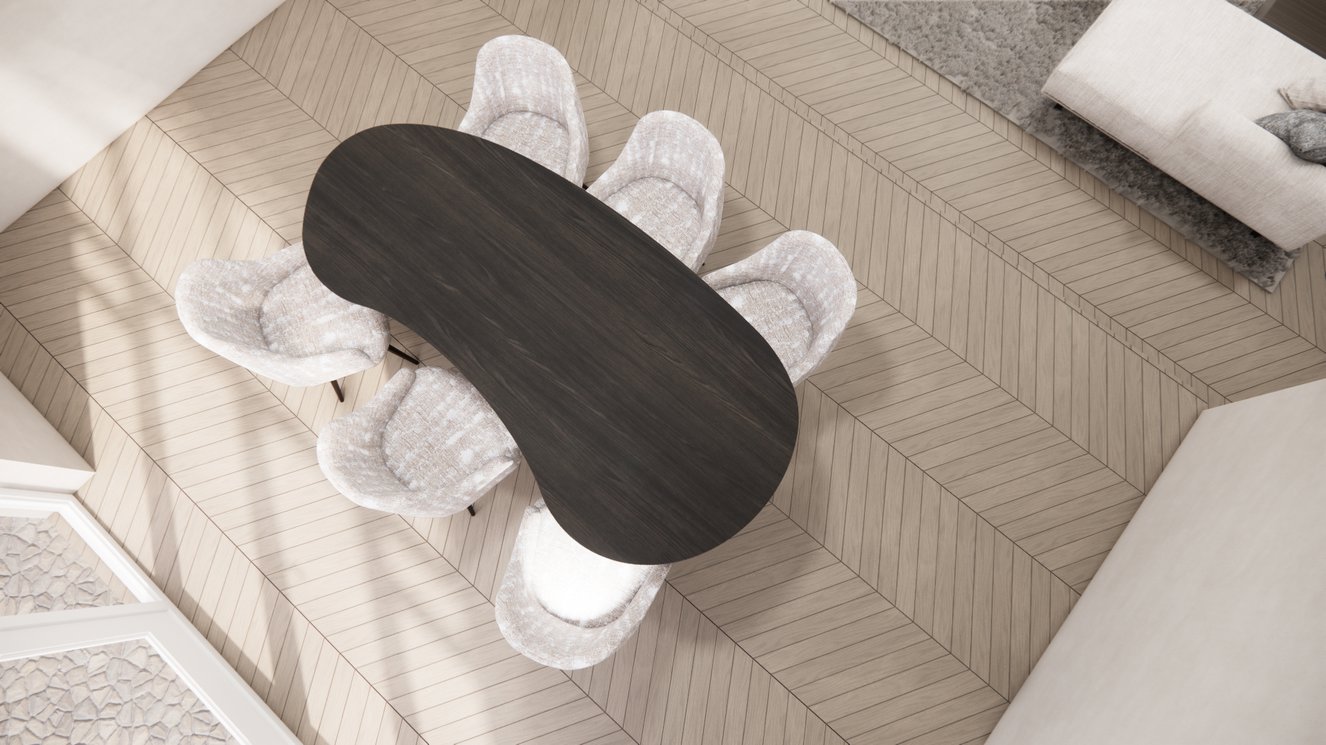 Amalfi Massive Eettafel Organisch Amaya Eiken