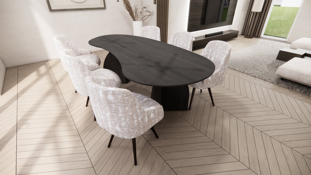 Amalfi Massive Eettafel Organisch Amaya Eiken