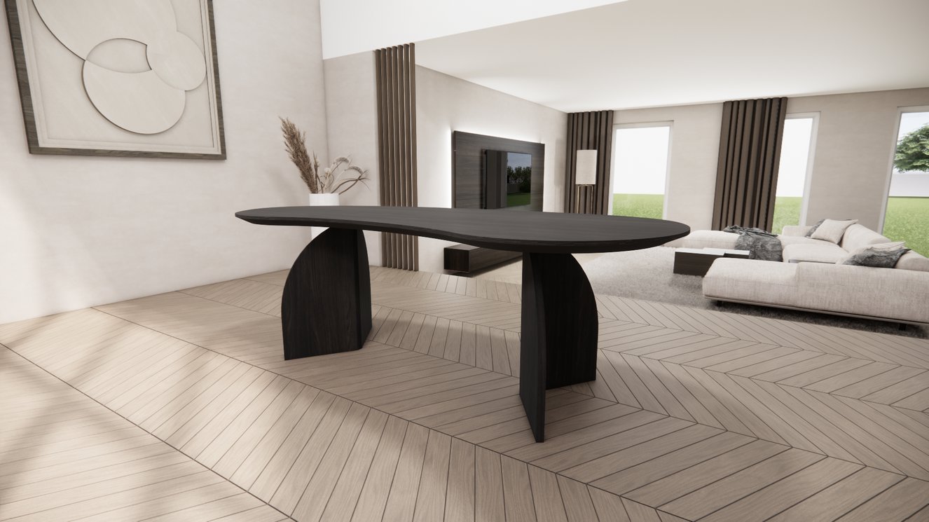 Amalfi Massive Eettafel Organisch Amaya Eiken