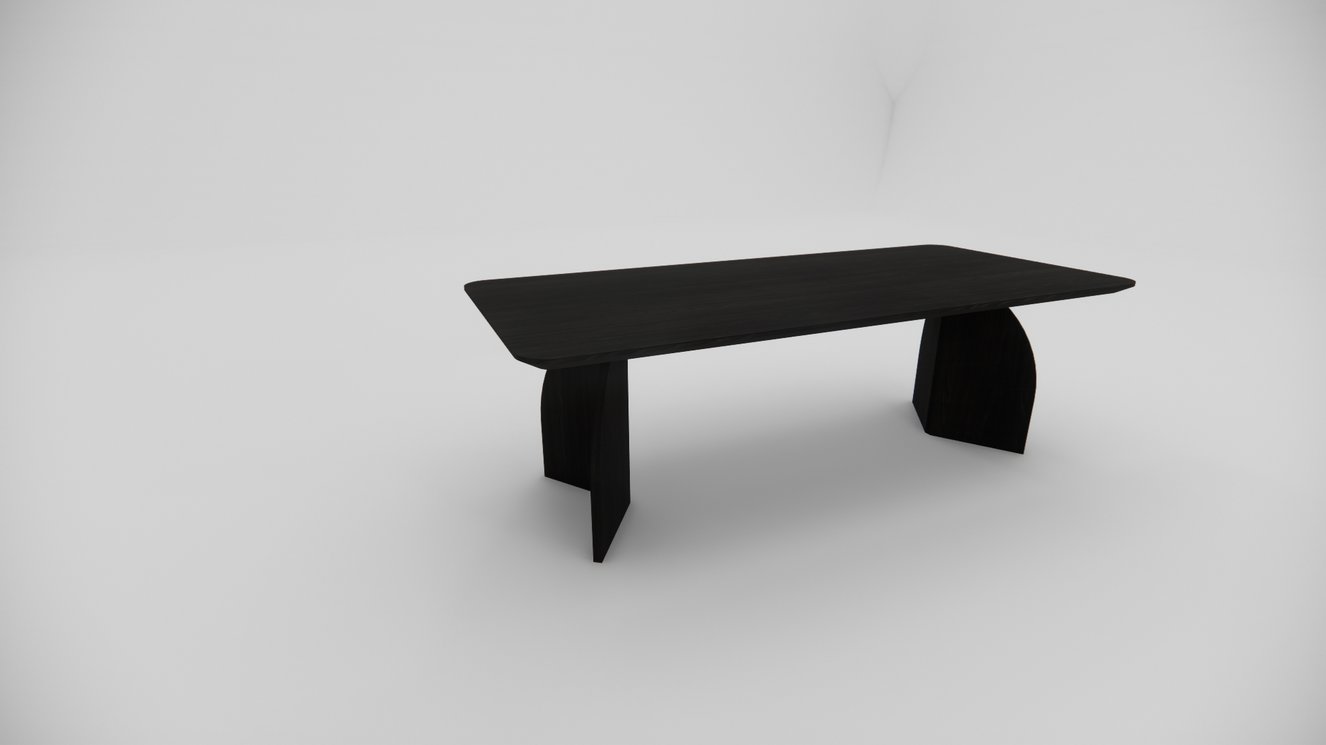 Amalfi Massive Eettafel  Rechthoekig Afgeronde Hoek Eiken