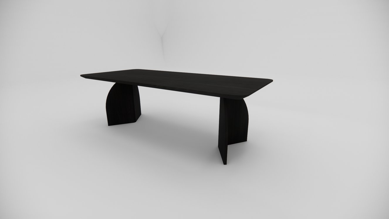 Amalfi Massive Eettafel  Rechthoekig Afgeronde Hoek Eiken