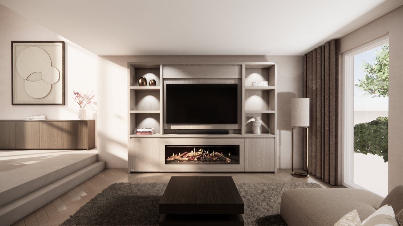 Cinewall	Andrew  Queen-size 280-340	cm Eiken Kalfire	E-ONE