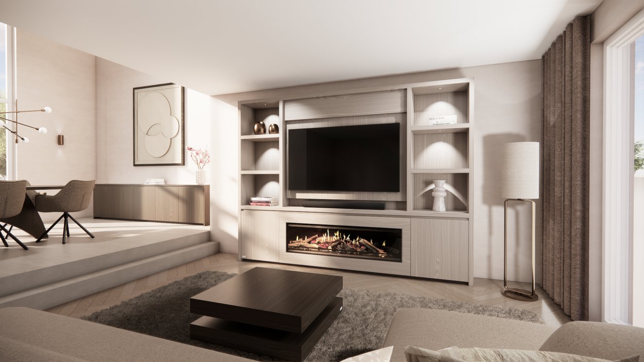 Cinewall	Andrew  Queen-size 280-340	cm Eiken Kalfire	E-ONE