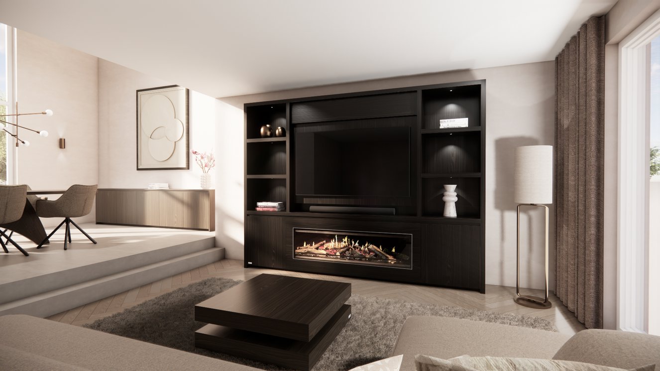 Cinewall	Andrew  Queen-size 280-340	cm Eiken Kalfire	E-ONE