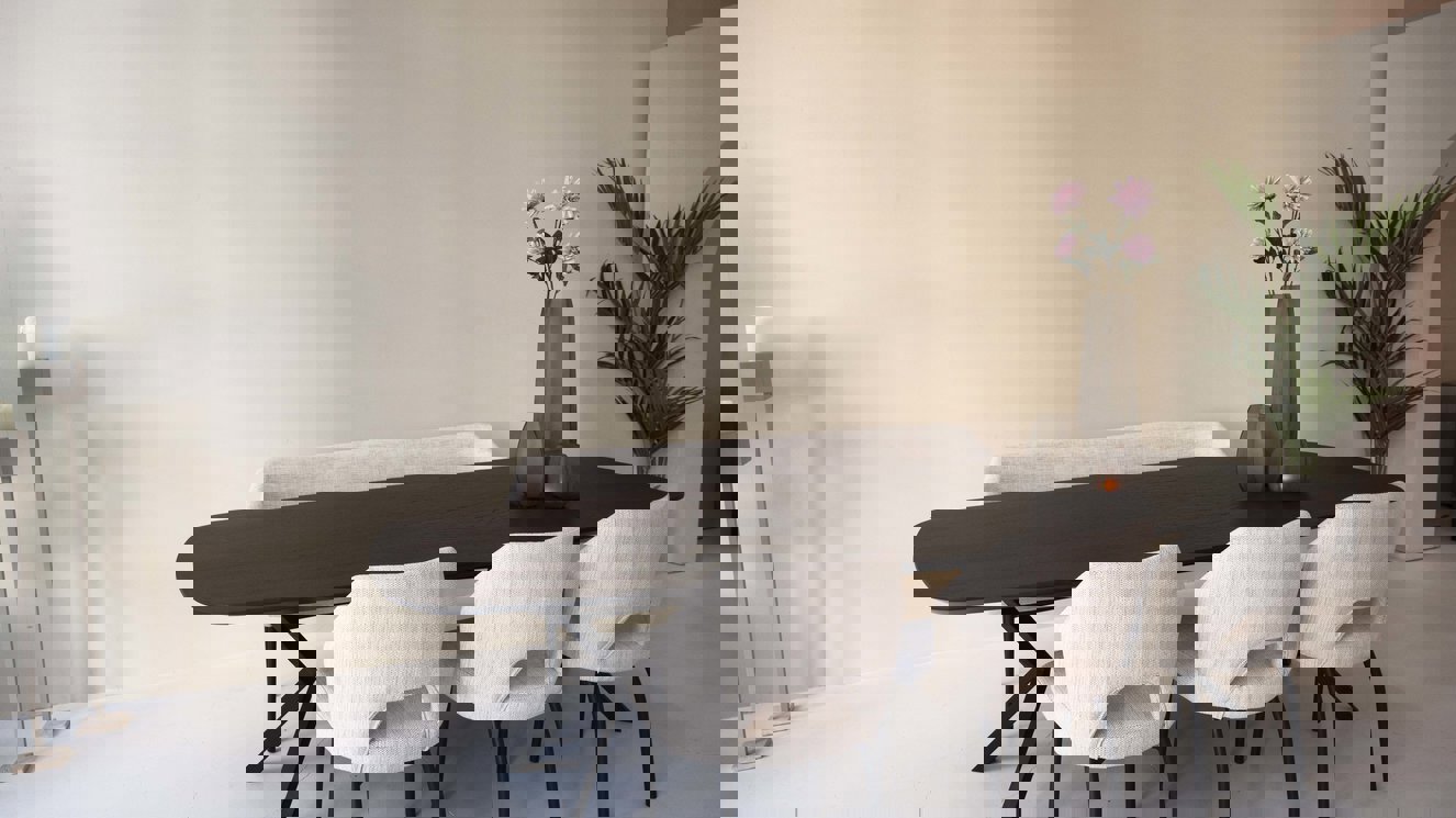 Capri Eettafel Deens	Ovaal Eiken