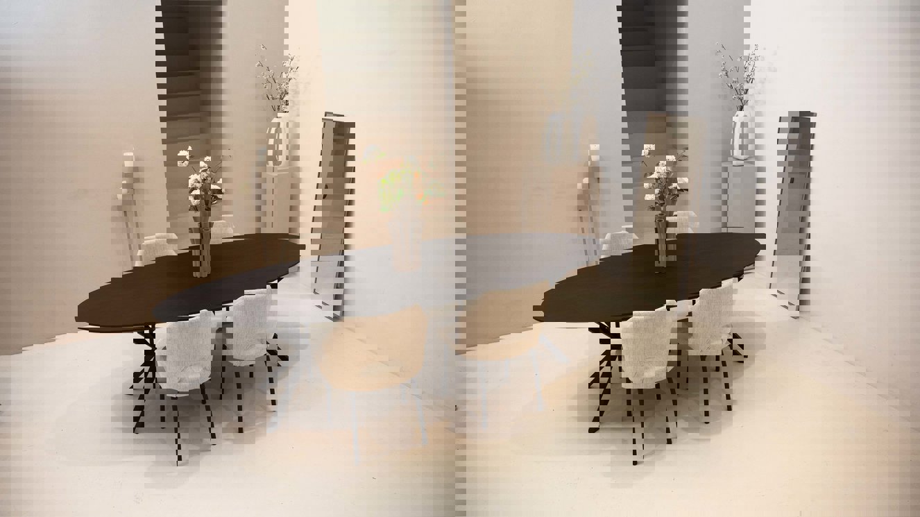 Capri Eettafel Ovaal Eiken