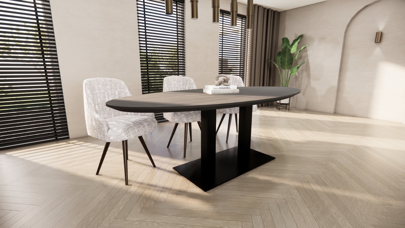 Caserta Eettafel Ovaal Eiken