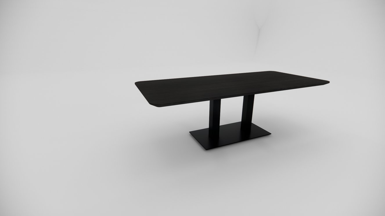 Caserta Eettafel  Rechthoekig Afgeronde Hoek Eiken