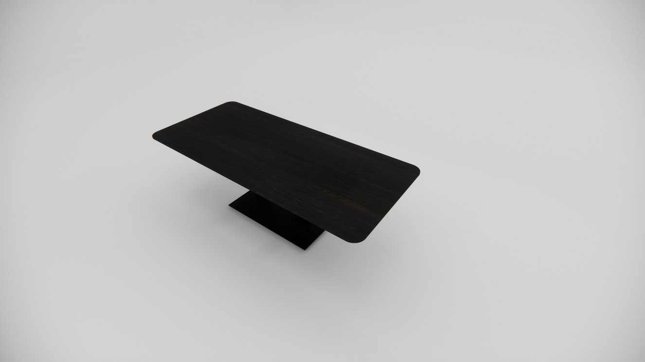 Caserta Eettafel  Rechthoekig Afgeronde Hoek Eiken