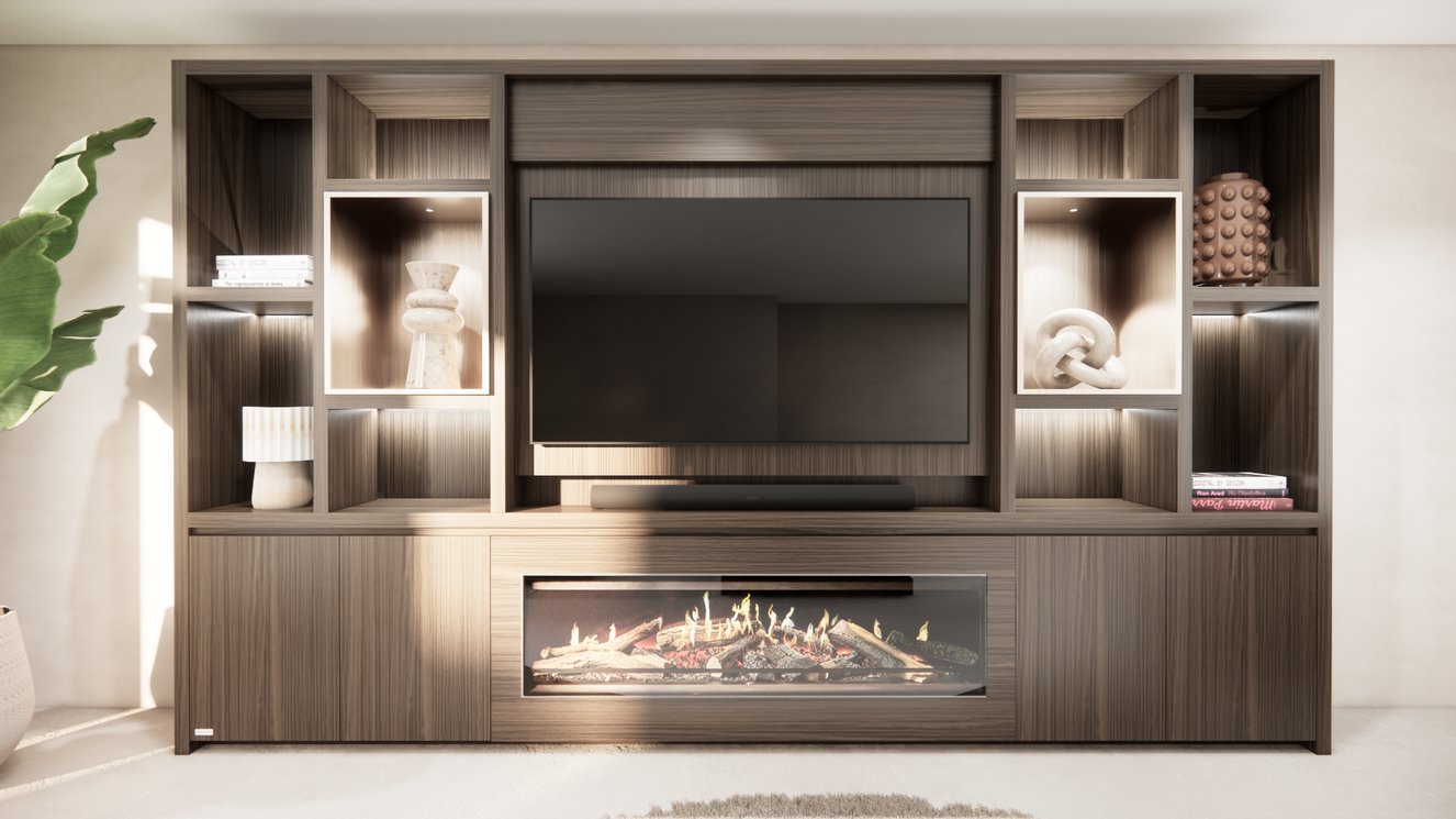 Cinewall	Cole King-size 350-410	cm Eiken Kalfire	E-ONE