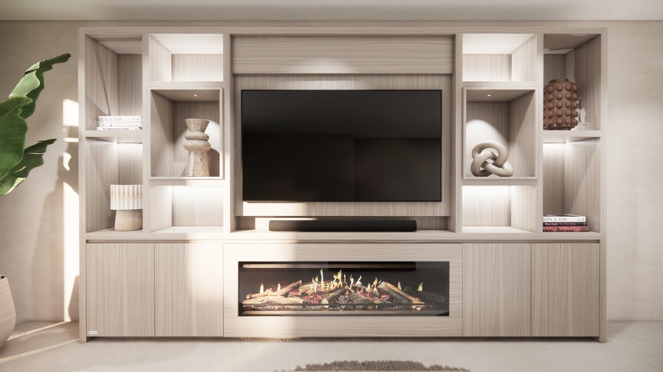 Cinewall	Cole King-size 350-410	cm Eiken Kalfire	E-ONE