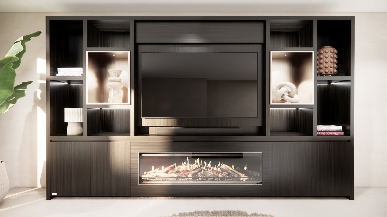 Cinewall	Cole King-size 350-410	cm Eiken Kalfire	E-ONE