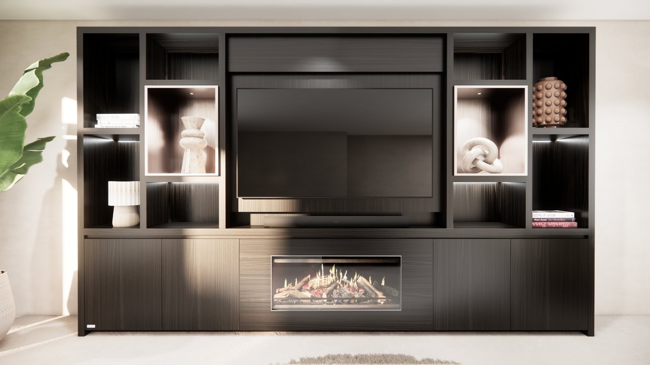 Cinewall	Cole King-size 350-410	cm Eiken Kalfire	E-ONE