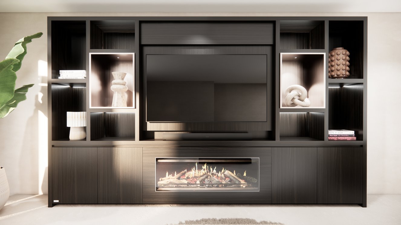 Cinewall	Cole King-size 350-410	cm Eiken Kalfire	E-ONE