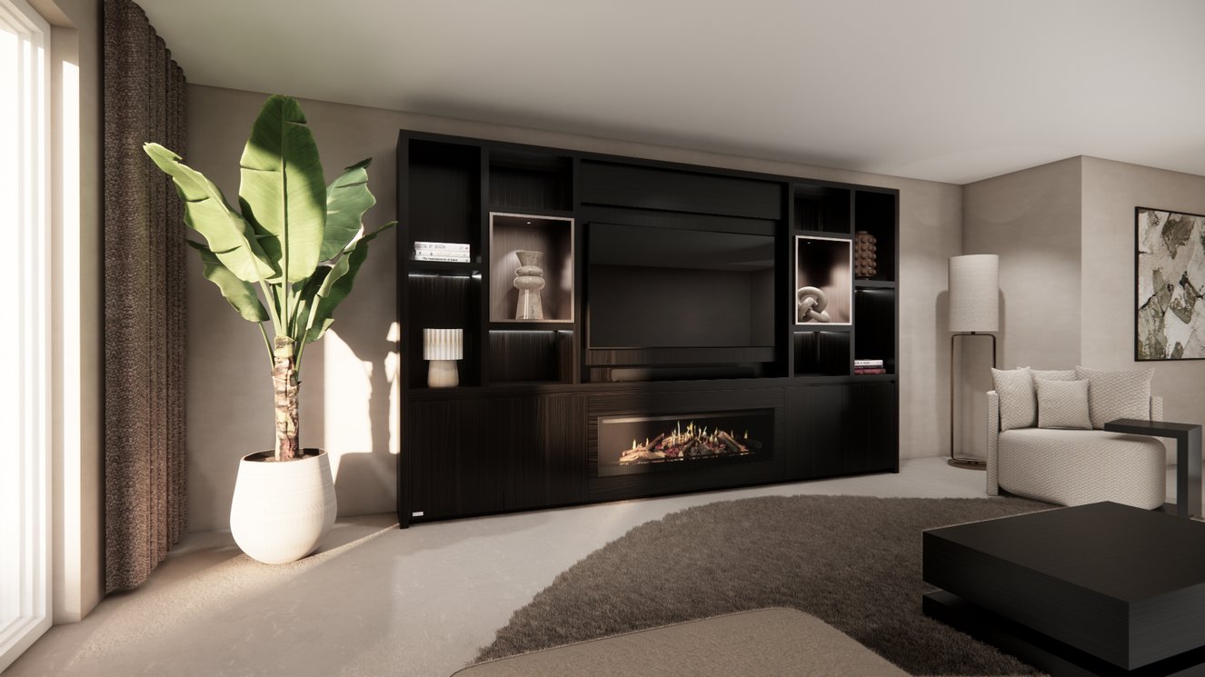 Cinewall	Cole King-size 350-410	cm Eiken Kalfire	E-SERIE