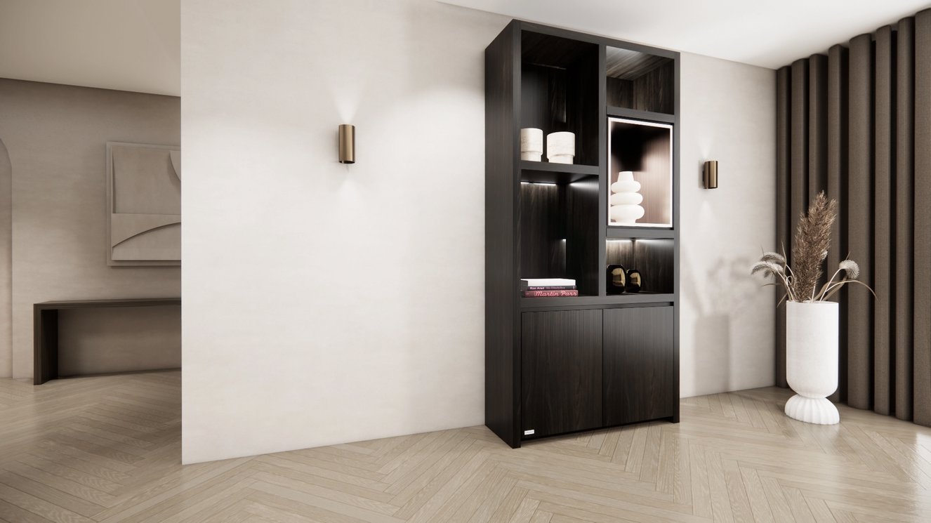 Cole Vakkenkast Double-size 80-120	cm Eiken