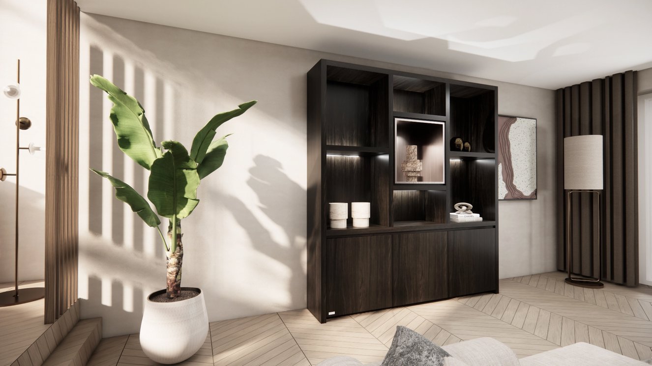 Cole Vakkenkast King-size 170-220 cm Eiken