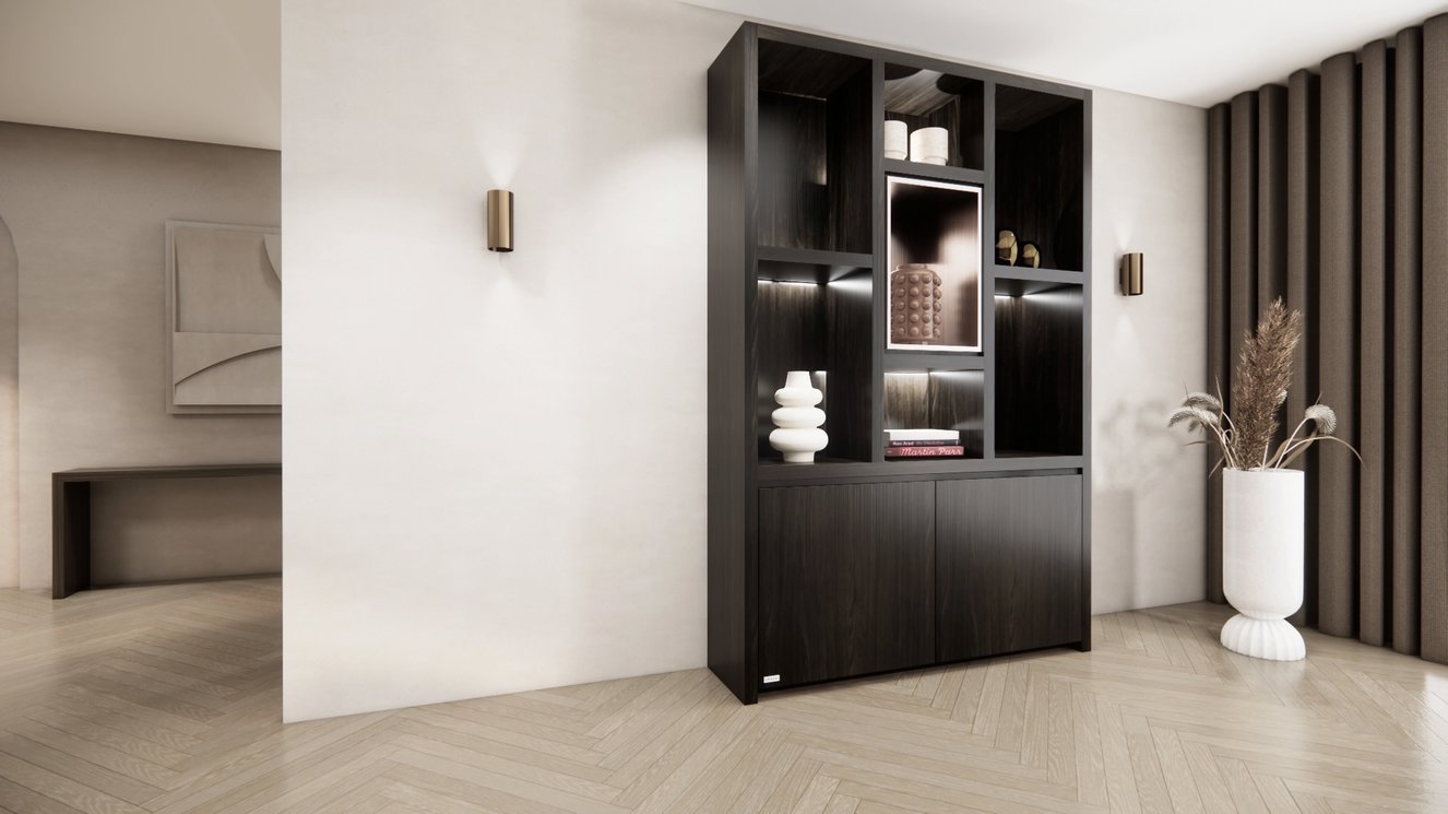 Cole Vakkenkast Queen-size 130-160 cm Eiken