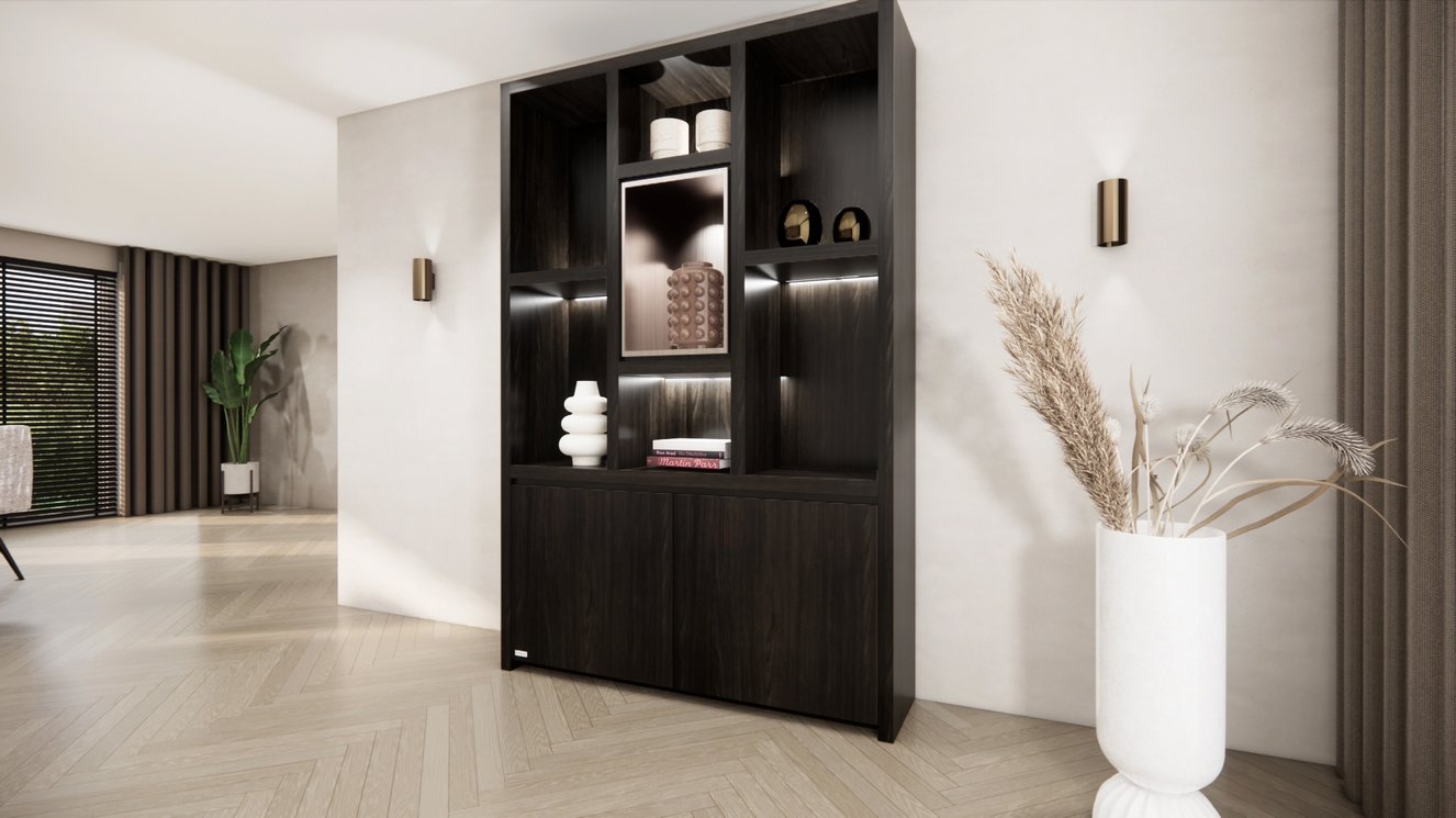 Cole Vakkenkast Queen-size 130-160 cm Eiken