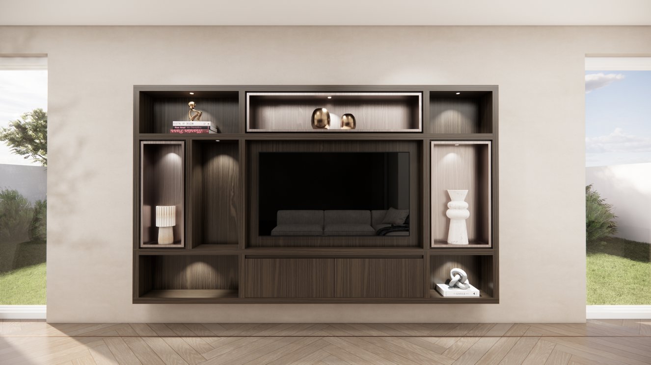 Cinewall	Como Colorbox Hangend Eiken Medio b300xh180cm