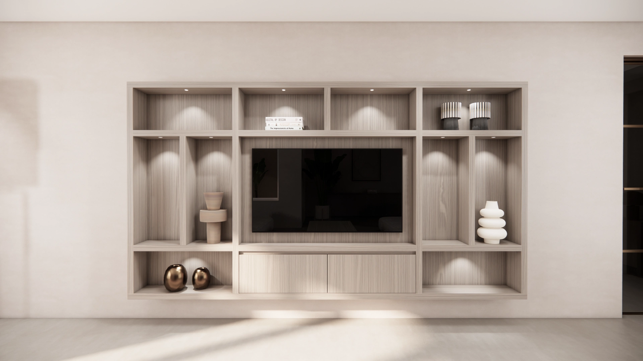 Cinewall	Como Hangend Eiken Grande b330xh180cm