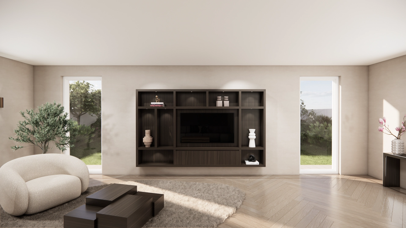 Cinewall	Como Hangend Eiken Medio b300xh180cm