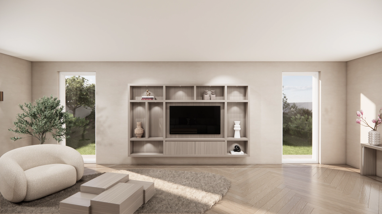 Cinewall	Como Hangend Eiken Medio b300xh180cm