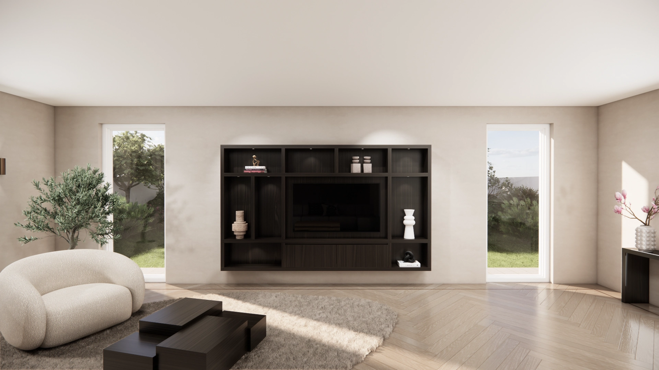 Cinewall	Como Hangend Eiken Medio b300xh180cm