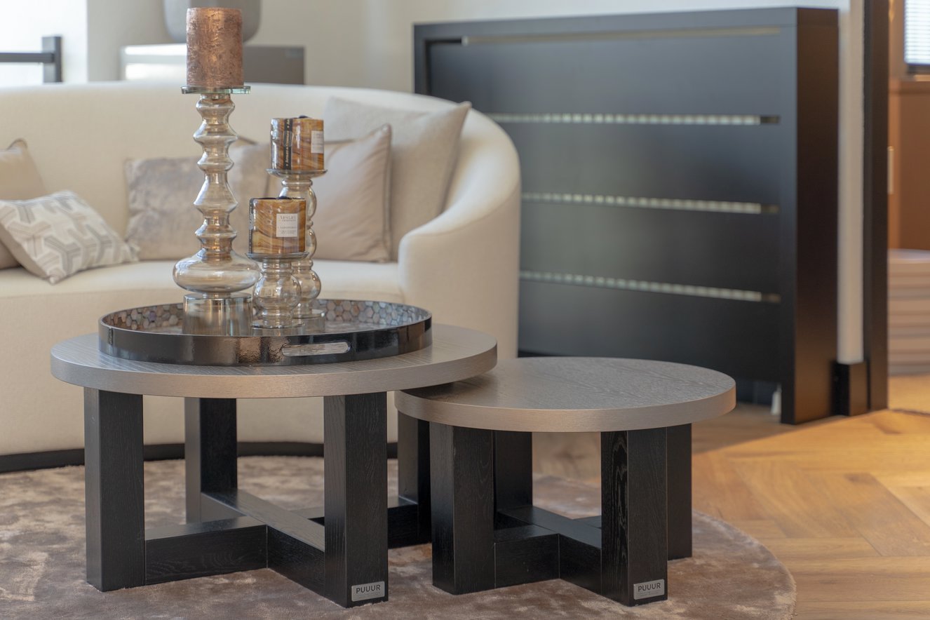 Cox	set	of	two Salontafel Rond Eiken