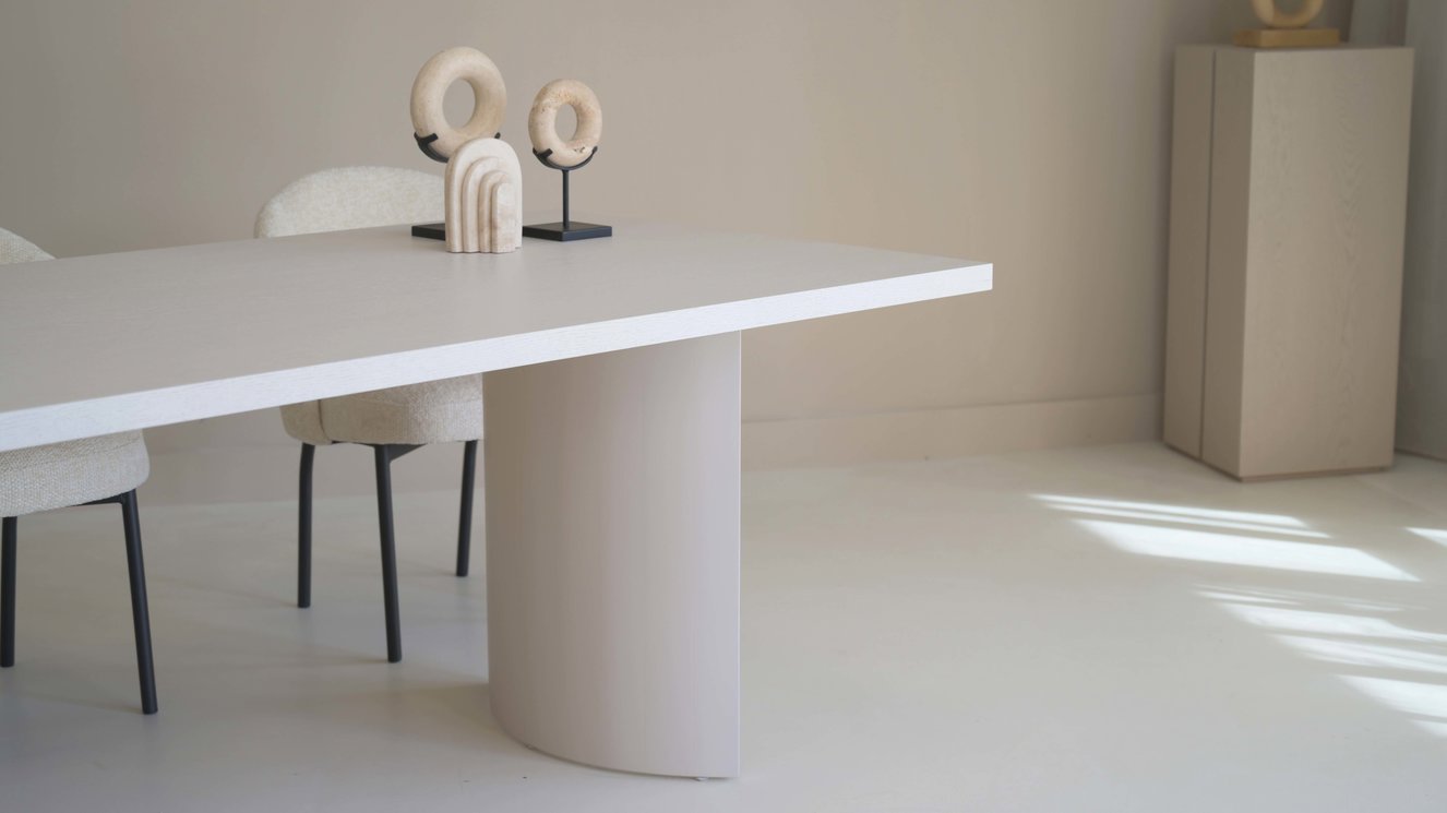 Demi Lune Halve Round Eettafel Rechthoek Eiken