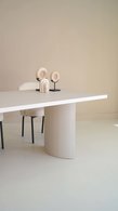 Demi lune Eettafel Rechthoekig Eiken | PUUUR
