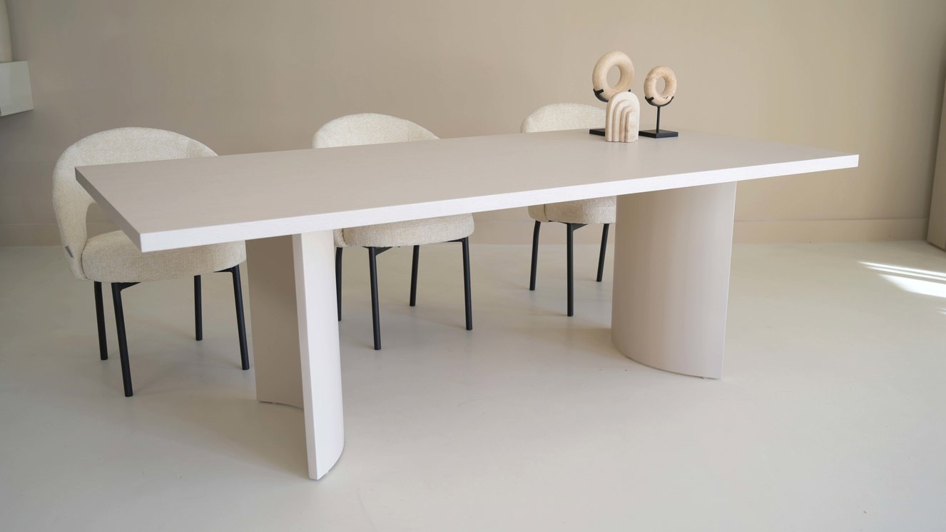 Demi Lune Halve Round Eettafel Rechthoek Eiken
