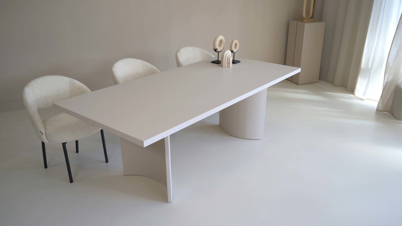 Demi Lune Halve Round Eettafel Rechthoek Eiken