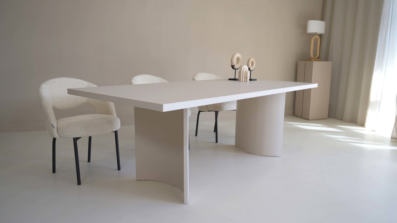 Demi Lune Halve Round Eettafel Rechthoek Eiken