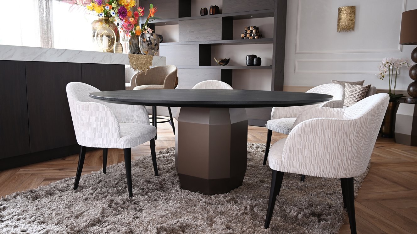 Diamond Eettafel Rond Eiken