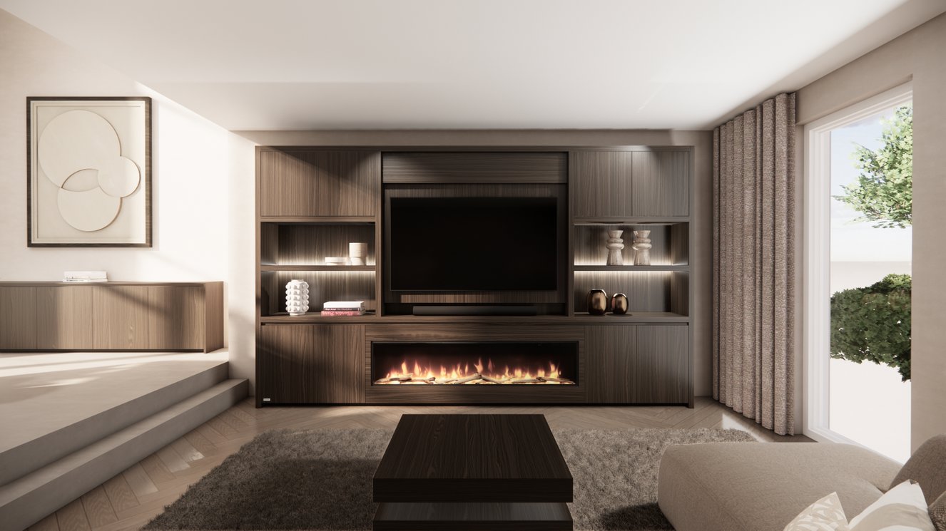 Cinewall	Franklin King-size 350-410	cm Eiken Dimplex