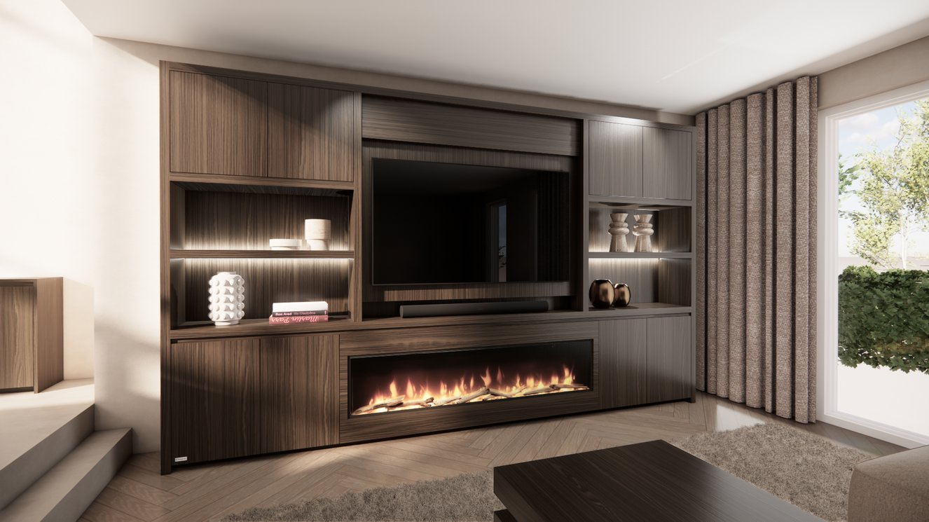 Cinewall	Franklin King-size 350-410	cm Eiken Dimplex