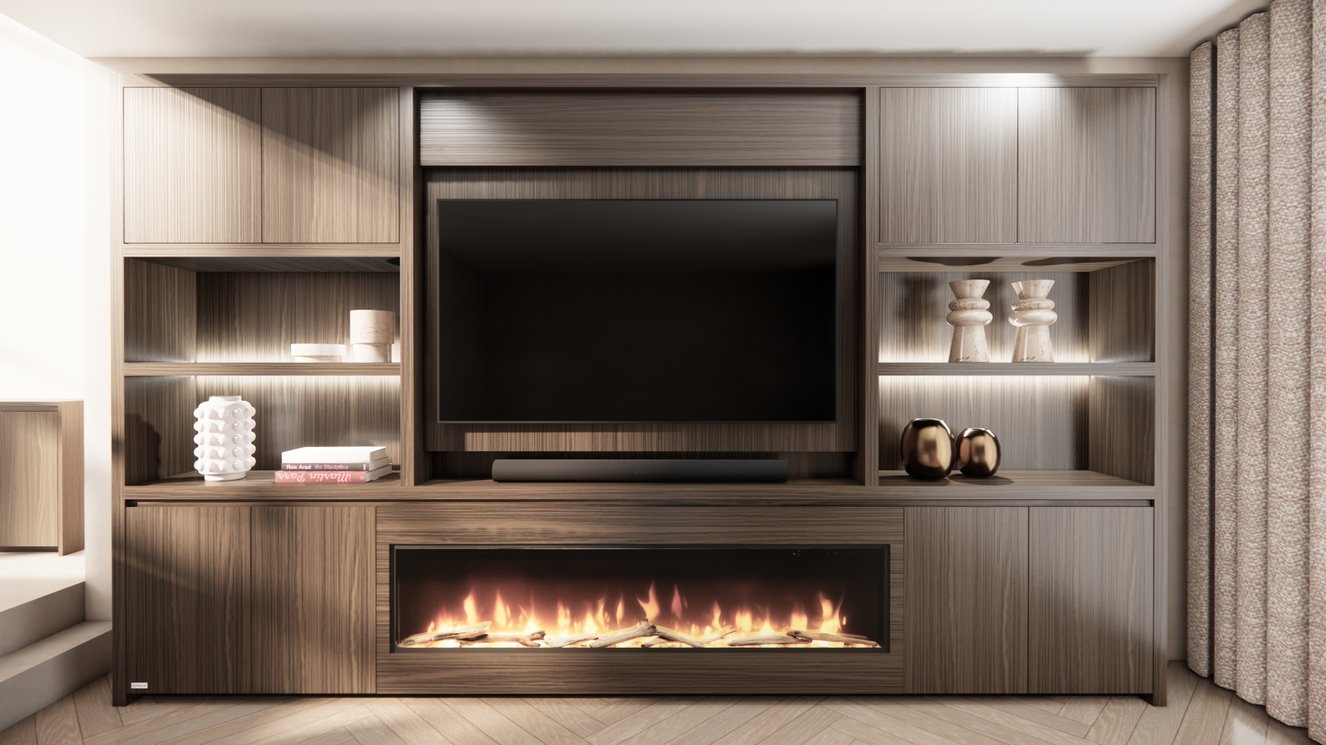 Cinewall	Franklin King-size 350-410	cm Eiken Dimplex