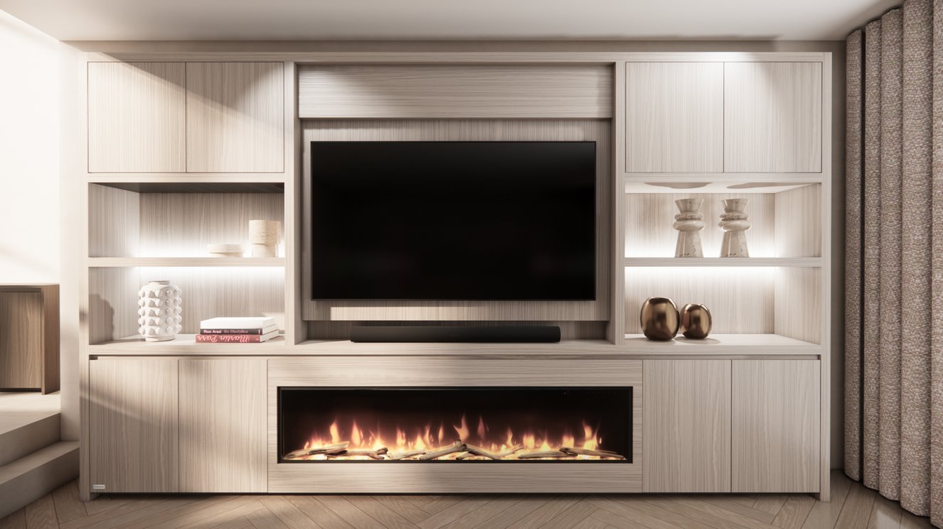 Cinewall	Franklin King-size 350-410	cm Eiken Dimplex