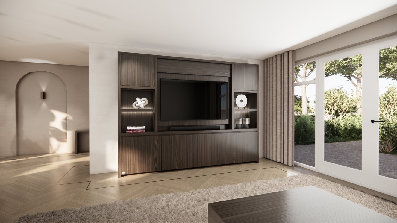 Cinewall	Franklin Queen-size 280-340	cm Eiken