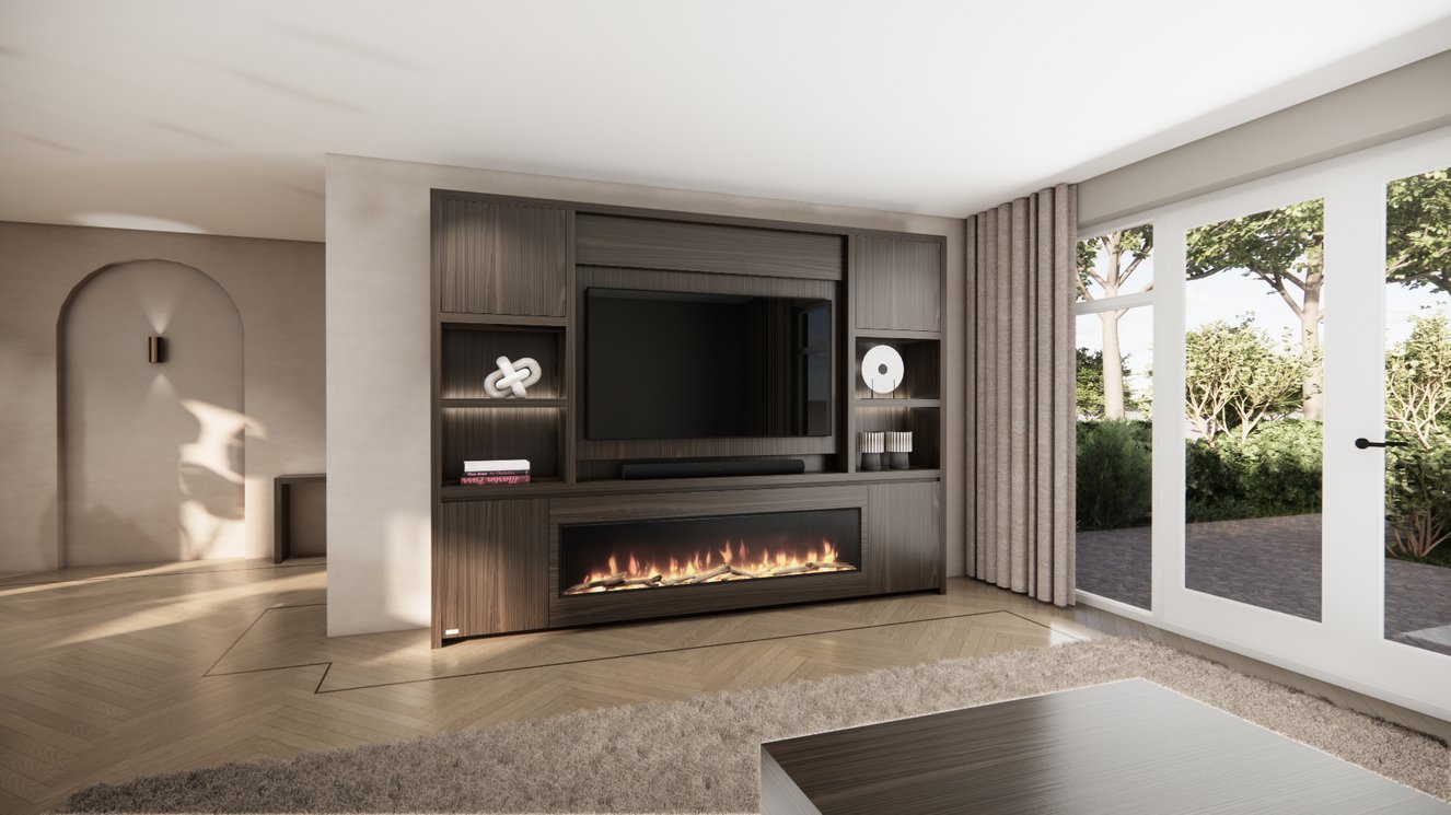 Cinewall	Franklin Queen-size 280-340	cm Eiken British	Fires