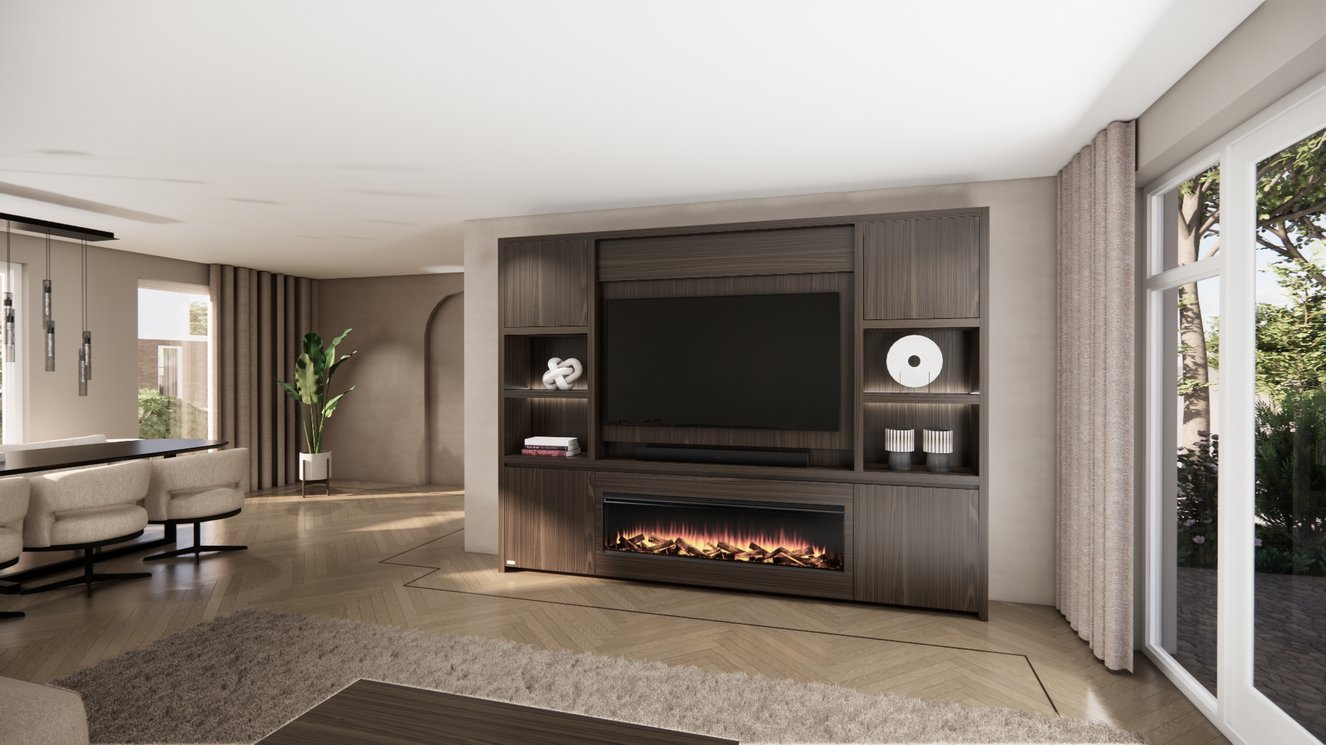 Cinewall	Franklin Queen-size 280-340	cm Eiken British	Fires