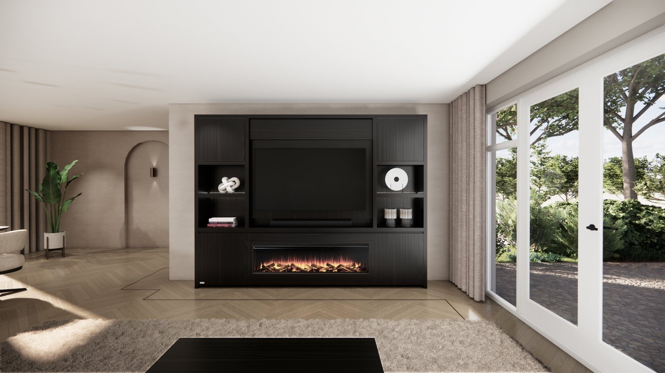 Cinewall	Franklin Queen-size 280-340	cm Eiken British	Fires