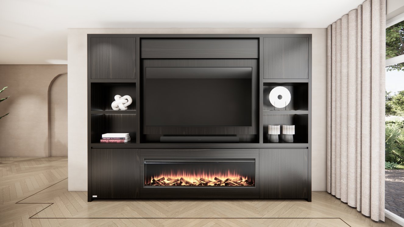 Cinewall	Franklin Queen-size 280-340	cm Eiken British	Fires