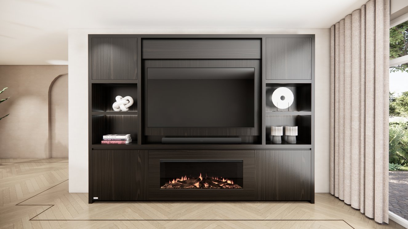 Cinewall	Franklin Queen-size 280-340	cm Eiken British	Fires