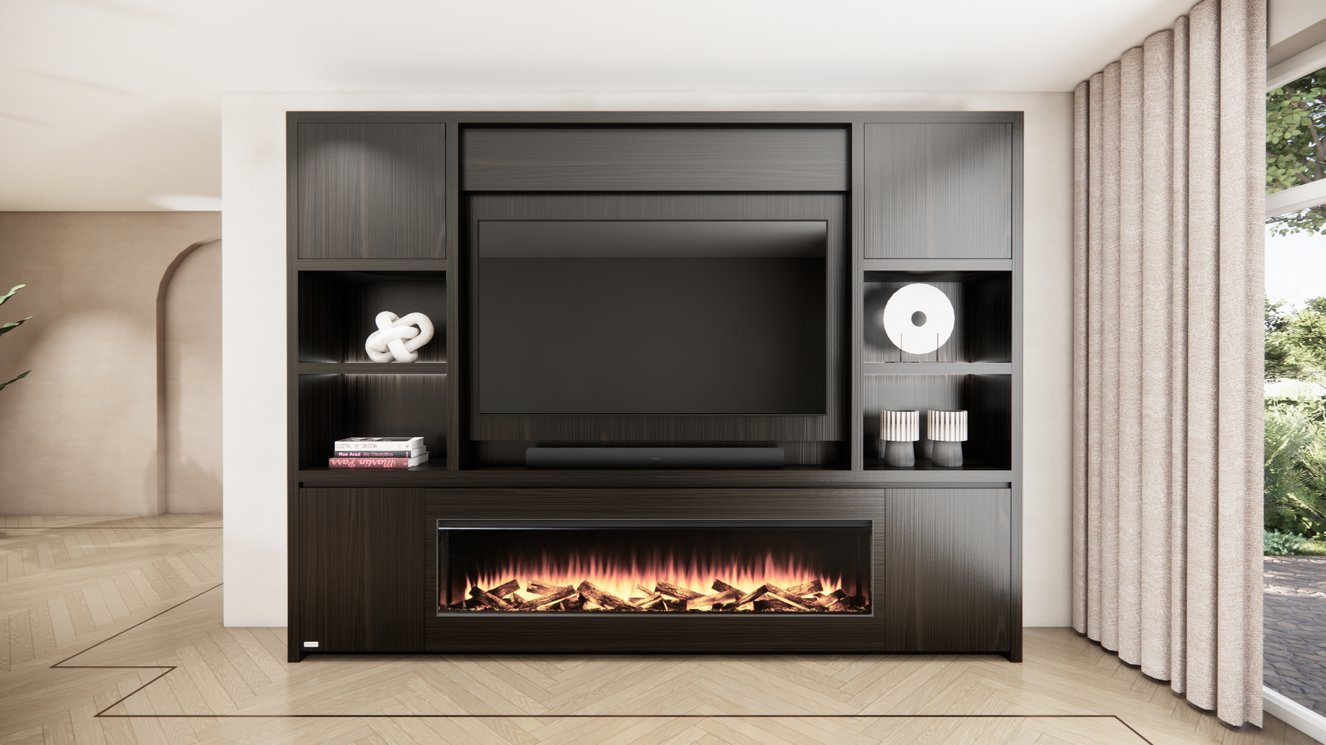 Cinewall	Franklin Queen-size 280-340	cm Eiken British	Fires