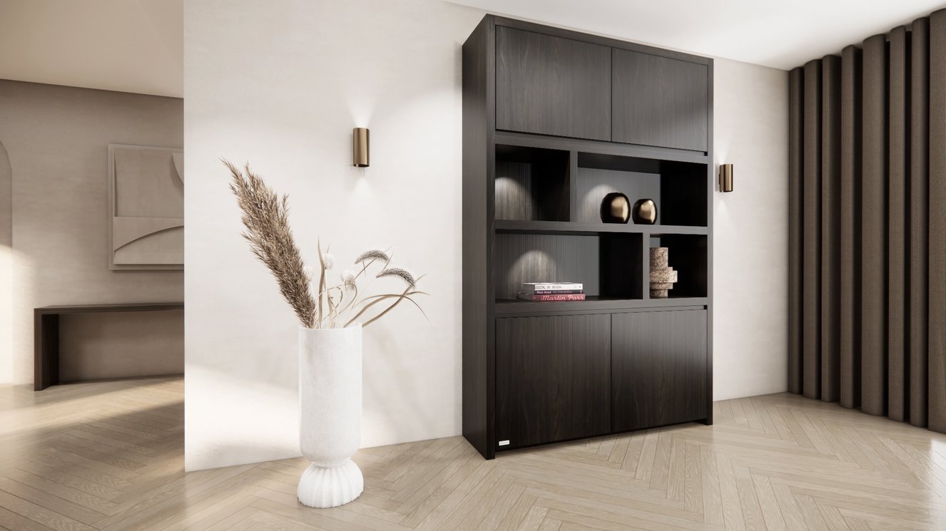 Franklin Vakkenkast Queen-size 130-160 cm Eiken