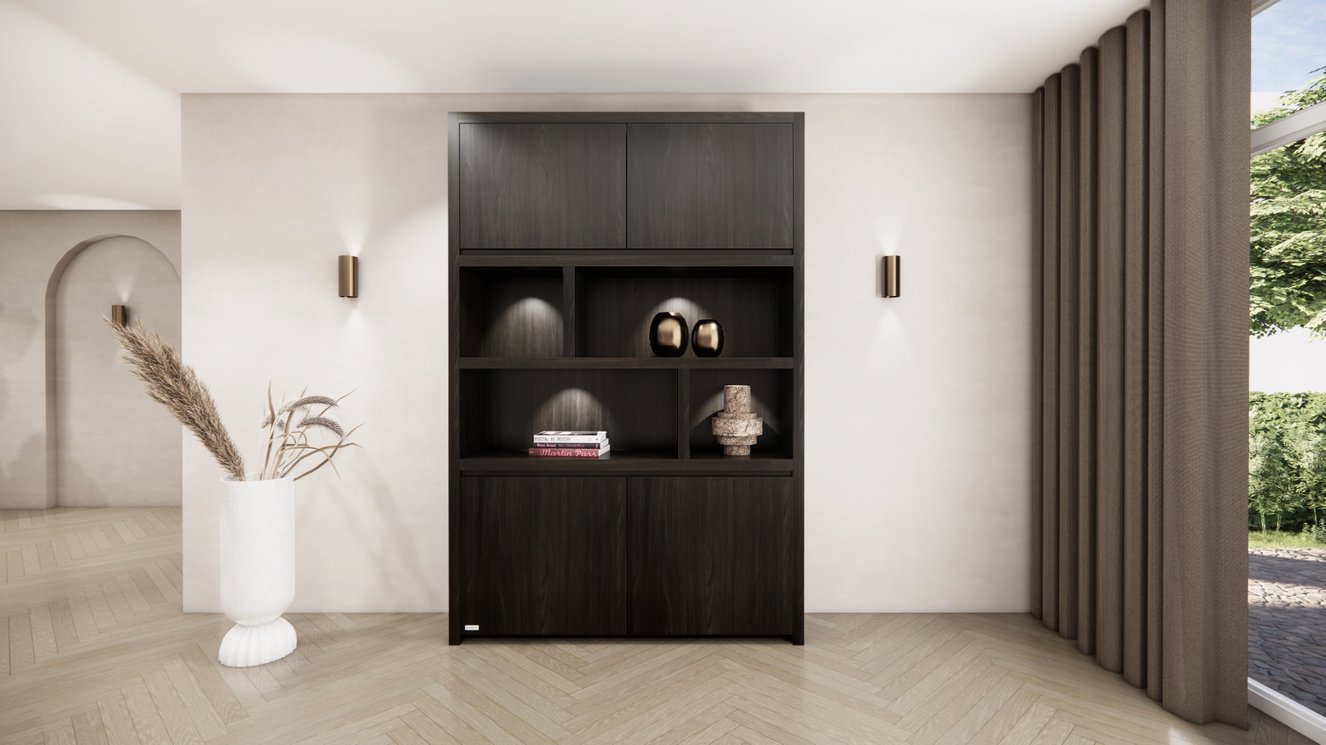 Franklin Vakkenkast Queen-size 130-160 cm Eiken