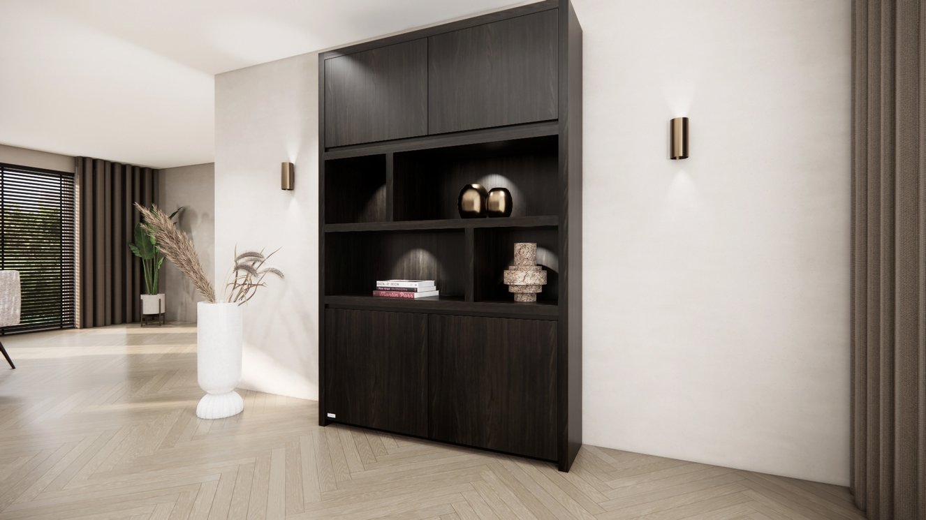 Franklin Vakkenkast Queen-size 130-160 cm Eiken