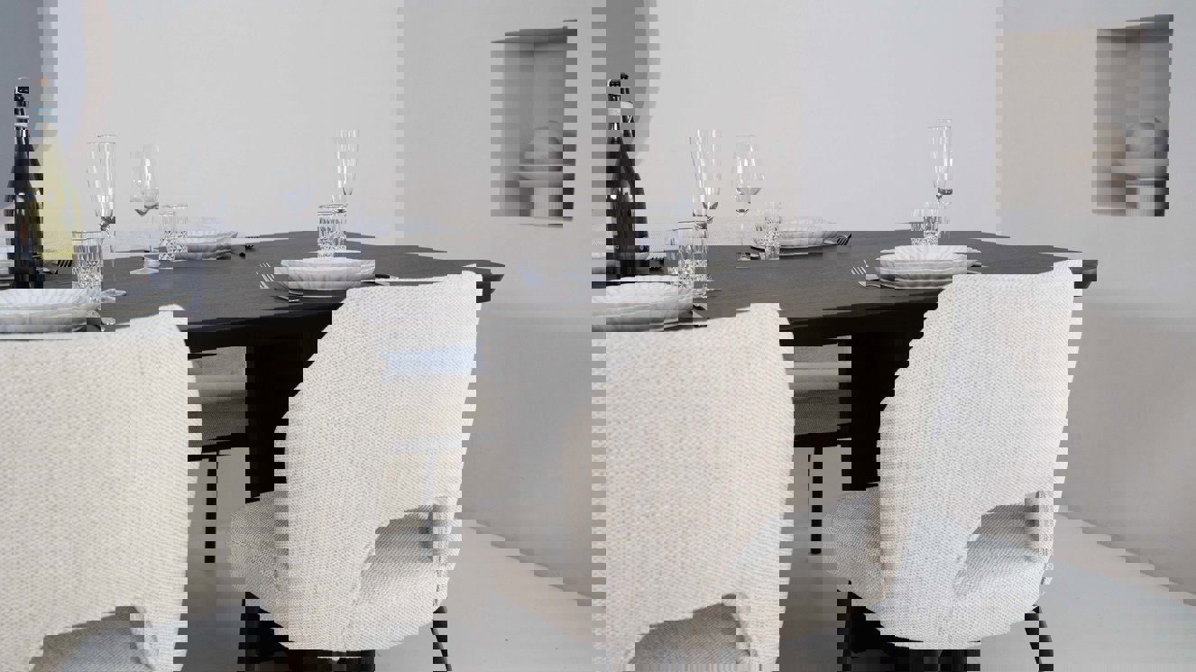 Genova Eettafel Rechthoekig Afgeronde Hoek Eiken